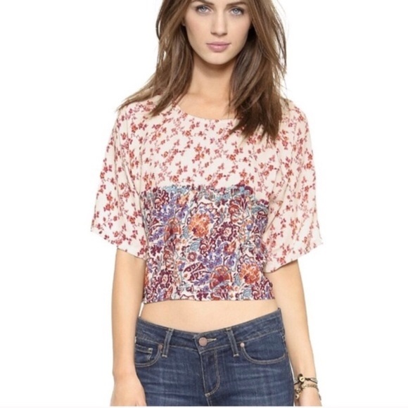 House of Harlow 1960 Ava Floral Boxy Crop Top - Picture 3 of 12